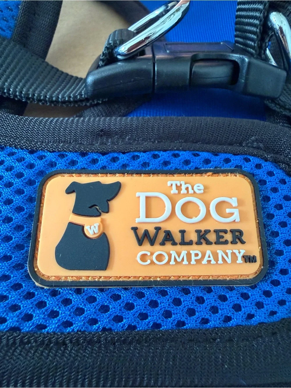 The Dog Walker Company Blue Mesh Step-In Dog Harness Size Medium Reflective